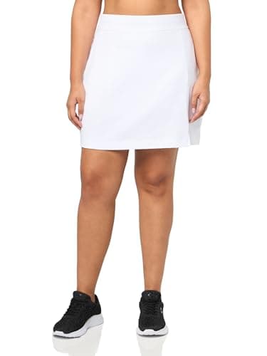 Image of Callaway Women's 17" Opti-Dri Solid Golf Skort with Stretch Fabric and TrueSculpt Slimming Technology, Bright White, L