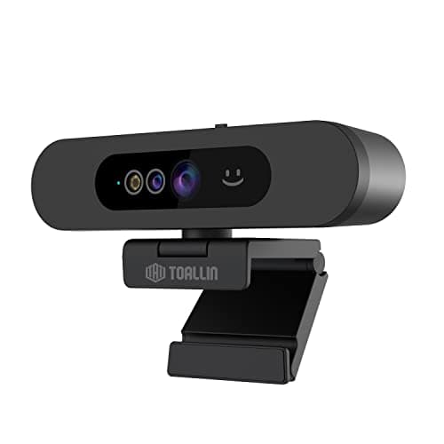 Image of TOALLIN 1080P FHD Webcam for Windows Hello Face Login, Facial Recognition IR Camera & Windows Hello Compatible Web Cam, Computer Camera, Wide Angle View USB Webcam with Privacy Cover