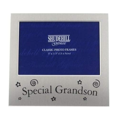 Image of 5" x 3" Special Grandson Photo Frame Occasion Present 73480, Silver