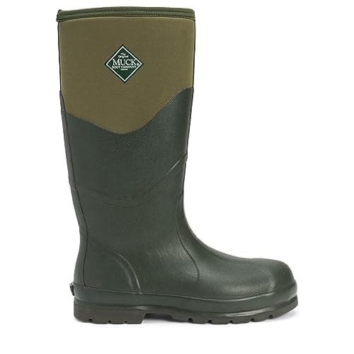 Image of Muck Boots Unisex Chore 2K Pull On Waterproof Wellington Boot, Dark Green, 7