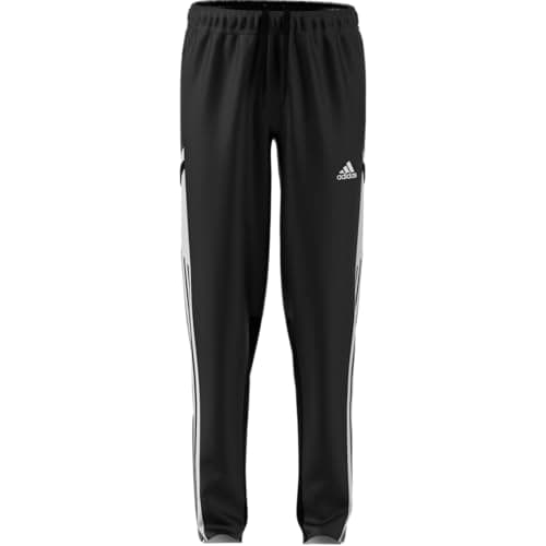 Image of adidas Youth Soccer Condivo 22 Training Pants - Comfortable French Terry Fabric, Convenient Ankle Zips, Black, M