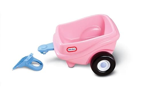 Image of little tikes Princess Cozy Coupe Trailer - Toy Trailer for Children, Encourages Creative Play, Suitable for Ages 3 to 10 Years, Pink