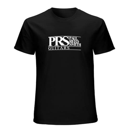Image of Paul Reed Smith PRS Guitars Logo Men's T-Shirt - Custom Shirt Black Size M
