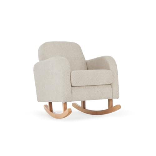 Image of CuddleCo Etta Nursing Chair - Rocking Armchair Mushroom Beige - Maternity/Breastfeeding Rocker Chair for Nursery