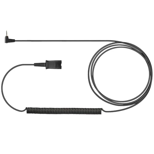 Image of 2.5mm to QD Adapter Cable for Plantronics Quick Disconnect Headsets Coil Cord Compatible with Panasonic VTech AT&T Cisco SPA Uniden RCA Cordless Dect Phones