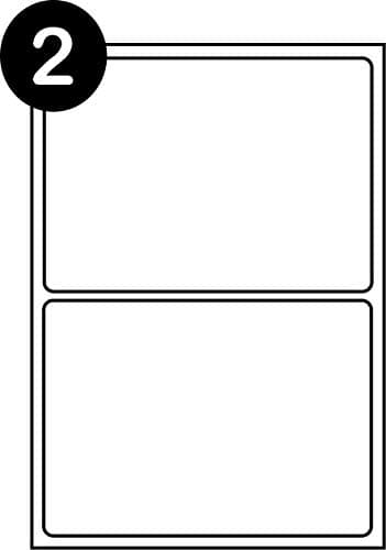 Image of SmithPackaging A4 Self Adhesive Address Labels, 2 Labels Per Sheet, 100 Sheets, 199.6 x 143.5mm, 200 Labels