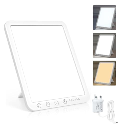 Image of SAD Lamp - 15000 Lux Light Therapy with 3 Color Temperature, 6 Timer, Memory Function, Touch Control for Office/Desk/Home/Sleep