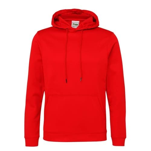 Image of AWDis Men's Sports Polyester Hoodie, Red (Fire Red), XX-Large