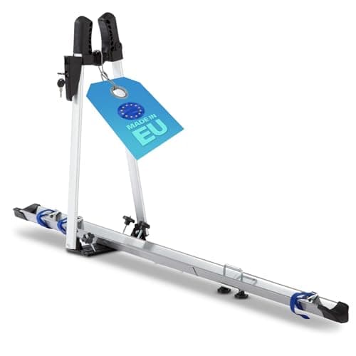 Image of FISCHER car roof bike rack | TÜV GS tested | suitable for a bike | Load up to 15 kg | lockable | silver