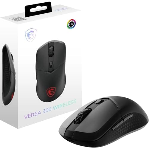 Image of MSI VERSA 300 WIRELESS Gaming Mouse - 8000 DPI Optical Sensor, 1000 Hz polling rate, Symmetrical, 30M+ Click Kailh Micro Switches, 6 Buttons, 50-Hour Battery, 1ms Latency, RGB, 60g - Wired/Wireless