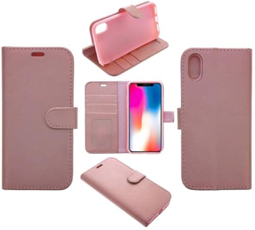 Image of For Huawei Y6P 2020 Phone Case, Cover, Flip Book, Wallet, Folio, Leather/Gel Rose Gold For Huawei Y6P 2020
