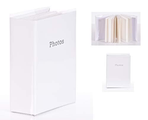 Image of 6'' x 4'' Slipin Photo Album Holds 120 Photos Photography Storage (White)