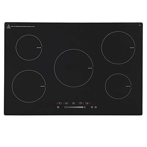 Image of SIA INDH75BL 75cm Black Touch Control 5 Zone Induction Hob With Child lock