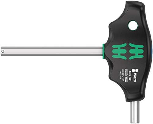 Image of Wera 05023351001 454 HF T-Handle Hexagon Screwdriver Hex-Plus with Holding Function 8 x 100 mm