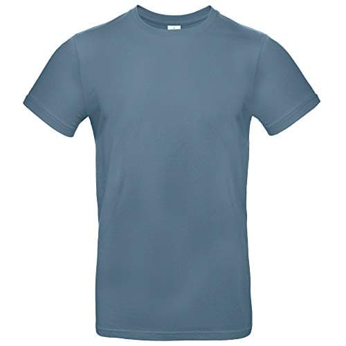 Image of B&C Men's #E190 Tee, Stone Blue, XS. TU03T