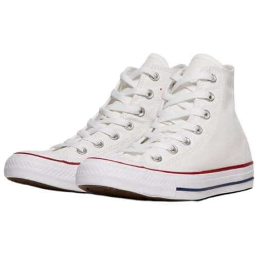 Image of Mens Slip On Lace Up High Top Canvas Summer Trainers Pumps Sneakers Men Casual Comfy Shoes 6-11 (White, UK Footwear Size System, Adult, Men, Numeric, Medium, 8)