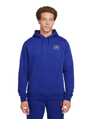 Image of Nike Men's Embroidered Gold Club Logo Hoodie, Blue, XXL