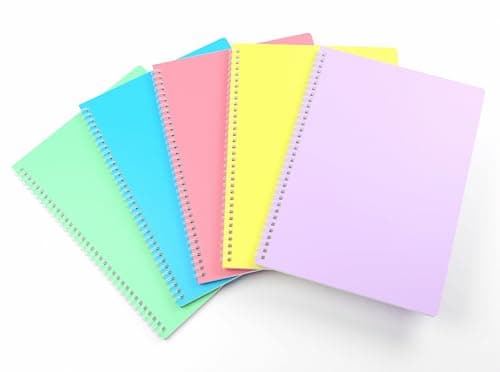 Image of Silvine 160 Page A4 Wirebound Notebooks with Durable Wipe Clean Covers [Assorted Pack of 5]