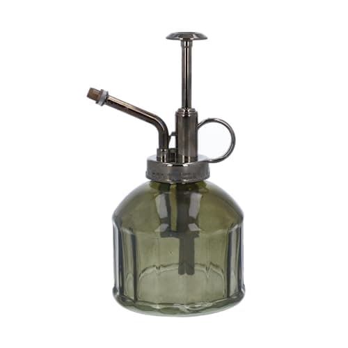 Image of Gisela Graham Olive Green Glass Plant Mister Spray Bottle