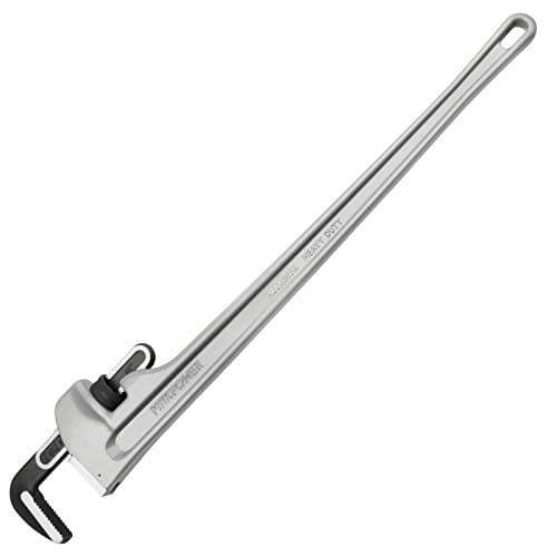 Image of MAXPOWER 122cm 120cm Aluminum Straight Pipe Wrench Heavy Duty Plumber Stillson Pipe Wrench