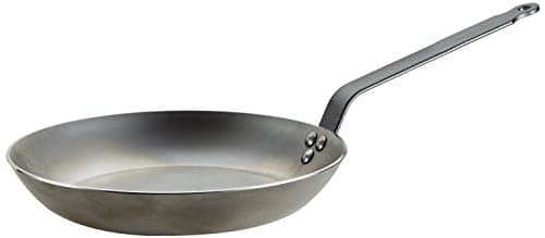 Image of De Buyer 5110.28 Carbone Plus Round Lyonnaise Frying Pan, Heavy Quality Steel, 28 cm Diameter