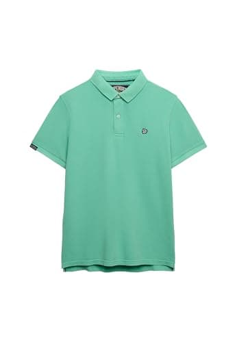 Image of Superdry Men's Vintage Destroy Polo Shirt, Spring Bud Green, 3XL