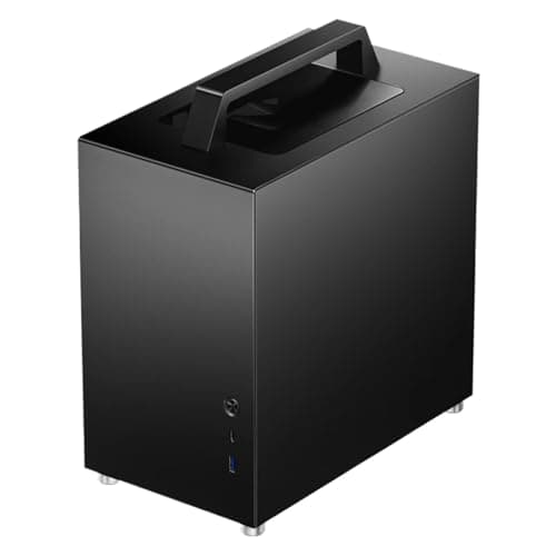 Image of Compatible for JONSBO - T8 PLUS ITX Mini PC Case, Handheld Portable, Aluminum Alloy Panel, Side Transparent Desktop Chassis(T8 PLUS Black)