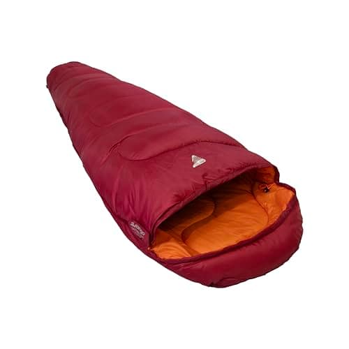 Image of Vango Saturn 250 Single Sleeping Bag for Adults [Amazon Exclusive], 2 Season, Mummy Design Holds Insulation, Smaller Pack Size for Camping Trips, Festivals, Outdoors, Raspberry