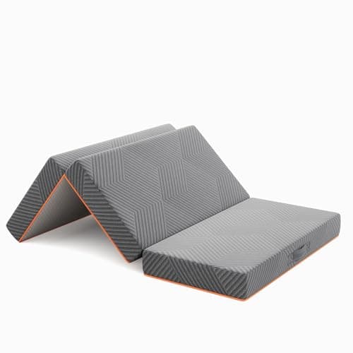 Image of Vesgantti Folding Mattress Small Single 75x190cm, 10CM Gel Memory Foam Foldable Mattress Tri-fold for Travel, Camping, Guest Bed