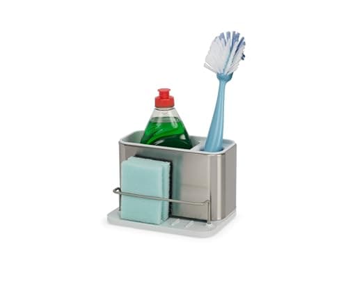 Image of Joseph Joseph Surface Stainless-Steel Caddy Sink Area Organiser, Sponge Holder, Stainless Steel