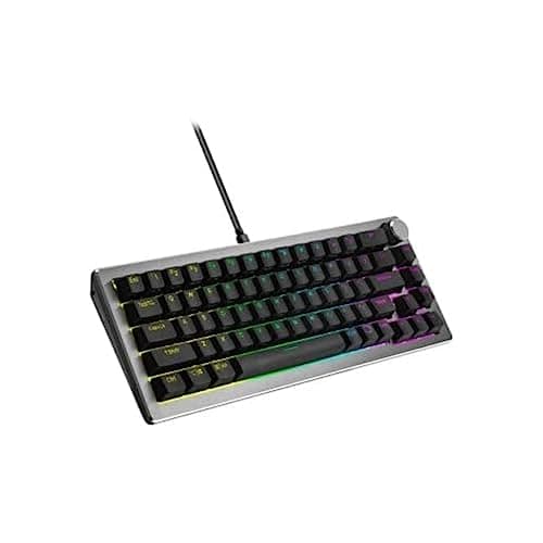 Image of Cooler Master CK720 Mechanical Gaming Keyboard – AZERTY FR, Compact Format 65%, Red Kailh Box V2 Hot Swappable Switches, RGB Backlit by Keys, Silicone Padding, Wheel – Wired, Black