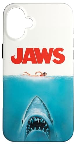 Image of Jaws 50th Anniversary Poster Classic Front & Back Case for iPhone 16 Plus