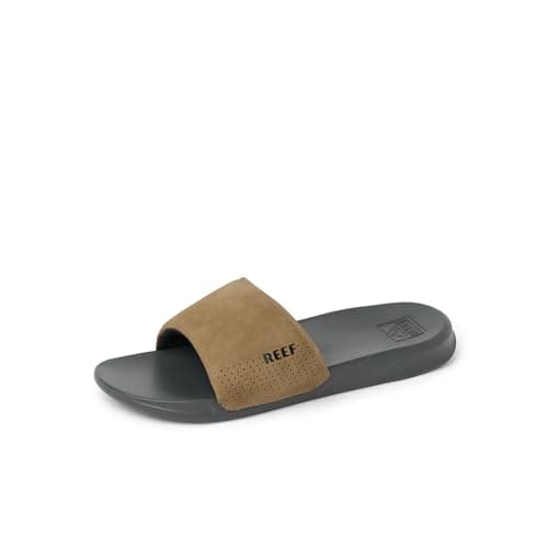 Image of Reef One Slide, Men’s Flip Flops, Grey (Grey/TAN GTA), 11 UK (45 EU)