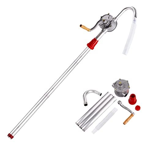 Image of LEMOTO Oil Barrel Pump,Aluminum Alloy Rotary Hand Crank Oil Barrel Drum Pump for Petrol Diesel Fuel Garage Hand Drum Barrel Pump Tool