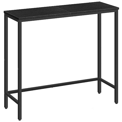 Image of HOOBRO Console Table, Slim Console Table for Hallway, Metal Frame, Compact Display Table, Sofa Table for Small Spaces, Entryway, Living Room, Sturdy, Black EBK75XG01