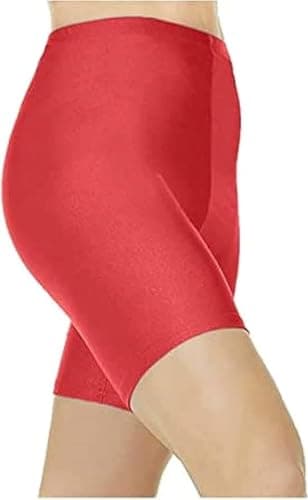 Image of BOOM Prime Women’s Cycling Shorts – Stretch, Shiny Gym & Yoga, Breathable Sports Bike Shorts for Running & Dance – Sizes 8–22 (as8, Numeric, 20, 22, Regular, Regular, Red, 20-22)