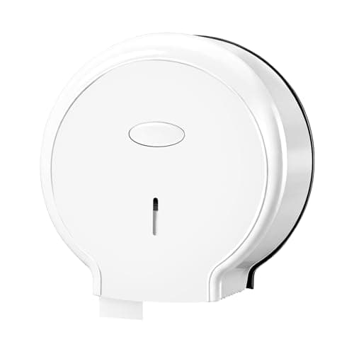 Image of Toilet Roll Wall Mounted Dispenser, Toilet Paper Roll Wall Mounted Dispenser for Toilet, Bathroom 10.6x11.0x4.7in Paper Core 6.8 to 9 cm 2.68 to 3.54in (White)