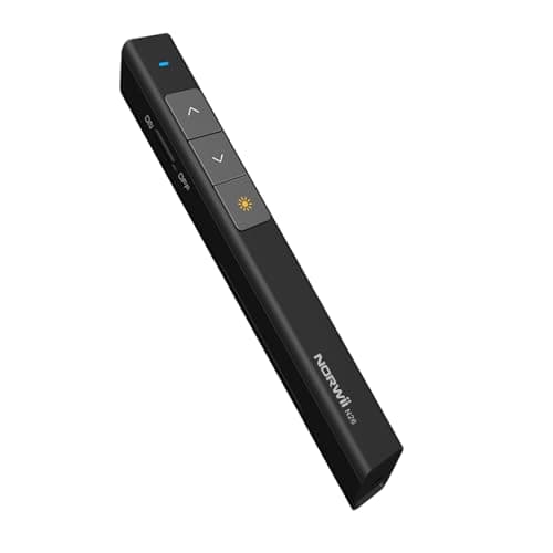 Image of Norwii N26 Presentation Clicker 330FT/100M, 2.4GHz Wireless Presenter PPT Clicker for PowerPoint Remote Presentation Pointer Computer Clicker (Black)