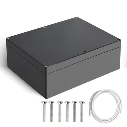 Image of Project Box Therlan IP65 Waterproof Electronics Box DIY ABS Junction Box Universal Plastic Project Enclosure For Indoor Outdoor (Black, 263 * 182 * 95mm)