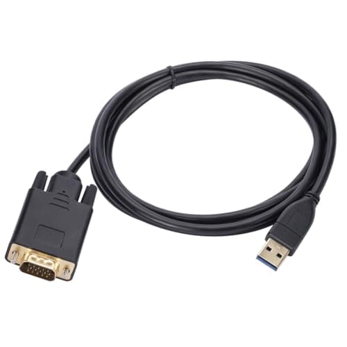 Image of Awwertse USB 3.0 to VGA Cable 1.8m 1080P Male to Male Converter Adapter for Laptop External UHD Video Projector USB3.0 VGA Cable