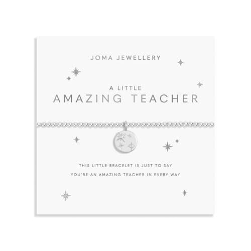 Image of Joma Jewellery A LITTLE AMAZING TEACHER Silver Plated Bracelet 17.5cm stretch