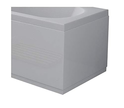 Image of VeeBath Acubase 800mm Bath End Panel, Waterproof, Modern Panels for Bathroom Bathtub- White