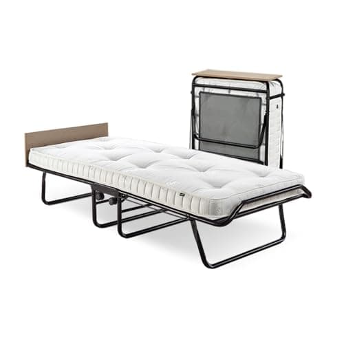 Image of JAY-BE Supreme Folding Bed with Micro e-Pocket Sprung Mattress and Automatic Folding Legs, Compact, Single, Black