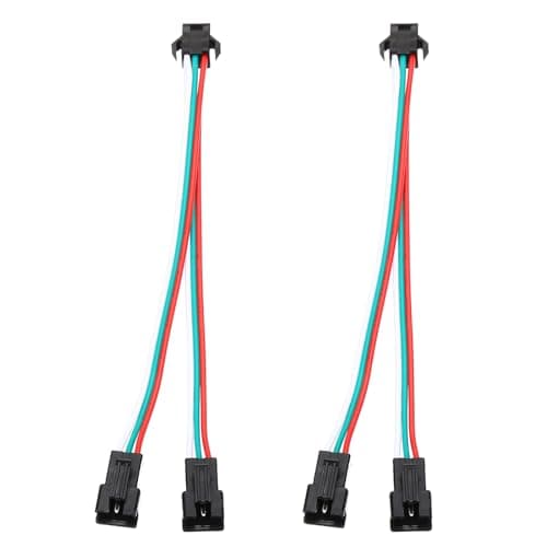 Image of PATIKIL 15CM 1 to 2 ARGB Splitter Cable, 2 Pcs PWM Fans RGB Extension Power Cord with SM 3 Pin Connector Plug for Computer Chassis Motherboard