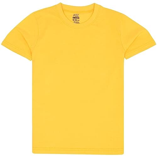 Image of A2Z 4 Kids Boys T Shirts Plain Black T Shirt Soft - T Shirt PL Yellow 11-12