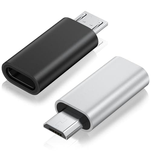 Image of Micro USB to USB C Adapter 2 Pack Type C Female to Micro B Male Converter QC 3.0 Data Transfer Compatible with PS4 Xbox Game controller Spaker Driving Recorder Huawei Play Galaxy S7