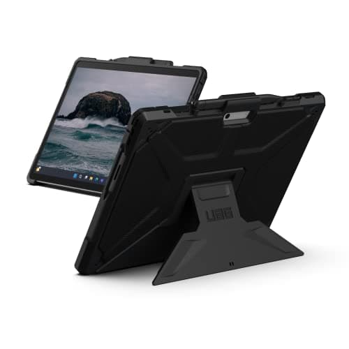 Image of URBAN ARMOR GEAR UAG Designed for Microsoft Surface Pro 11/10/9 Case with Built-in Kickstand & Pen Holder Compatible with Type Cover Keyboard Rugged Heavy Duty Protective Cover, Metropolis Black