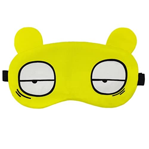 Image of ALLY-MAGIC Cute Sleeping Eye Masks, Soft Cartoon Sleep Mask Breathable Eyeshade Kids Adult Universal Y6-BQYZ (Yellow)