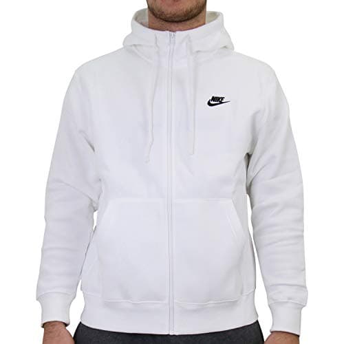 Image of Nike BV2645-100 M NSW CLUB HOODIE FZ BB Sweat mens white/white/(black) 2XL-T
