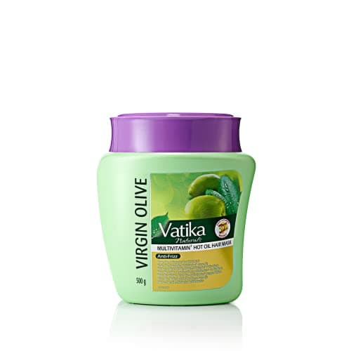 Image of Vatika Naturals Multivitamin Virgin Olive Hair Mask - 500g | Hot Oil Treatment Enriched With Multivitamin | Sweet Almond & Henna Extracts For Anti-Frizz Hair Treatment